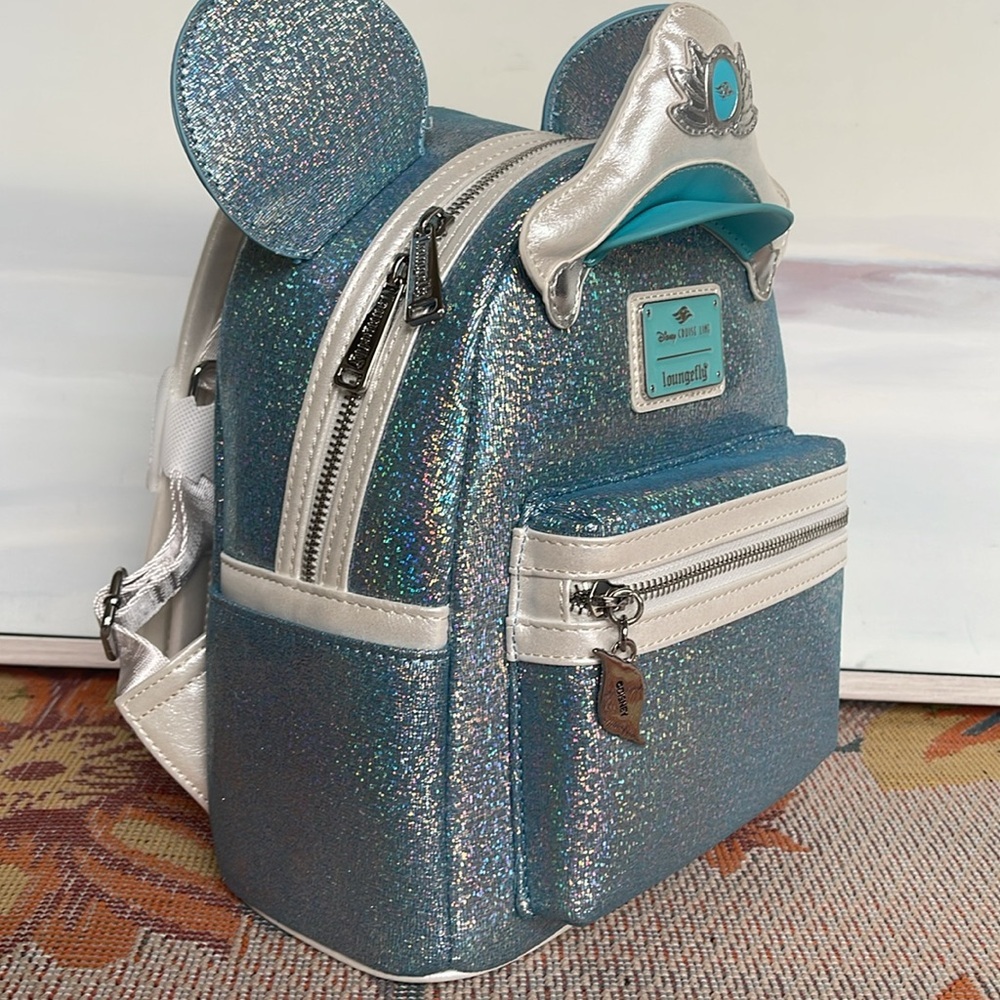 Disney Cruise Line Loungefly Mini Backpack - 25th Anniversary - Shimmering Seas - Picture 5 of 16